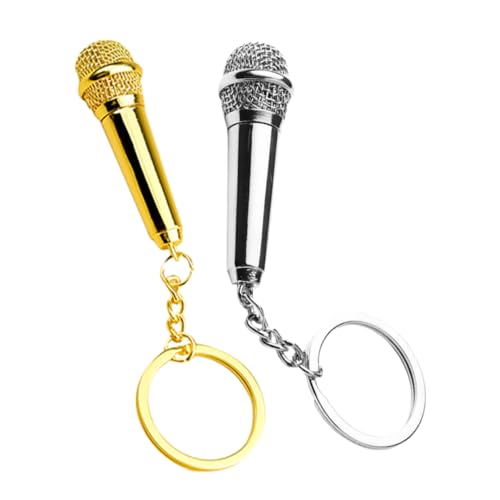 SOIMISS 2 Stück Mikrofon Schlüsselanhänger Schlüsselanhänger In Großen Mengen Neuheits Schlüsselanhänger Schlüsselanhänger Für Schlüsselanhänger Musik Schlüsselanhänger von SOIMISS