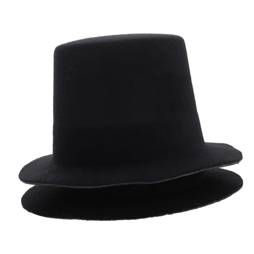 SOIMISS 2 Stück Mini Filzhut Schwarze DIY Puppenhüte für Bastelarbeiten für Puppenaccessoires und Kreative Dekorationen von SOIMISS