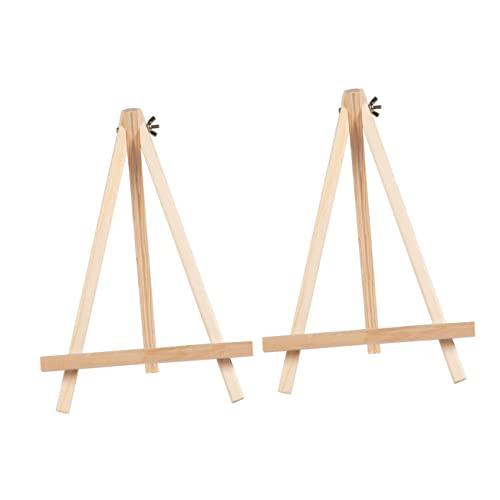 SOIMISS 2 Stück Mini Staffelei aus Holz Dreibein und Zeichenständer Kompakt Tischstaffelei für Kinderkunst Bilderrahmenhalter und Displayständer für Kleine Leinwände von SOIMISS