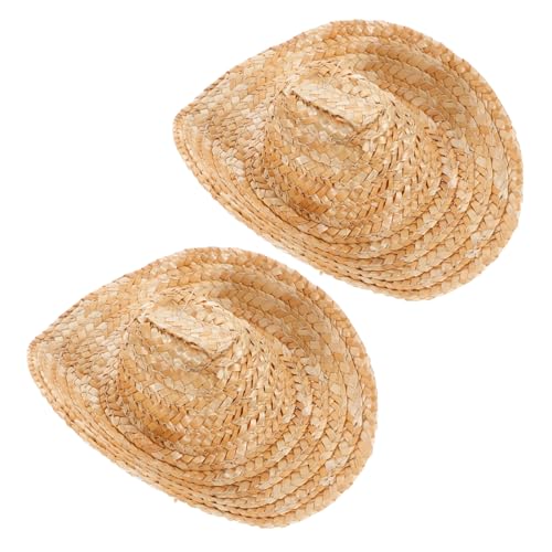 SOIMISS 2 Stück Mini Strohhüte Cowboy Stil Leichter Atmungsaktiver Western Hut für Kleine Haustiere Puppen Figuren Vielseitiges DIY Bastelzubehör für Outdoor Sommerpartys und Fotoshootings SOIMISS 2 Stück Mini Strohhüte Cowboy Stil Leichter Atmungsaktiver Western Hut für Kleine Haustiere Puppen Figuren Vielseitiges DIY Bastelzubehör für Outdoor Sommerpartys und Fotoshootings von SOIMISS