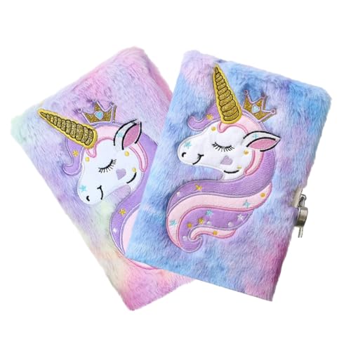 SOIMISS 2 Stück Plüsch Tagebuch mit Schloss Notizbuch Cartoon Einhorn Weiches Cover Multifunktional für Tägliche Nutzung für Mädchen und Rosa SOIMISS 2 Stück Plüsch Tagebuch mit Schloss Notizbuch Cartoon Einhorn Weiches Cover Multifunktional für Tägliche Nutzung für Mädchen und Rosa von SOIMISS