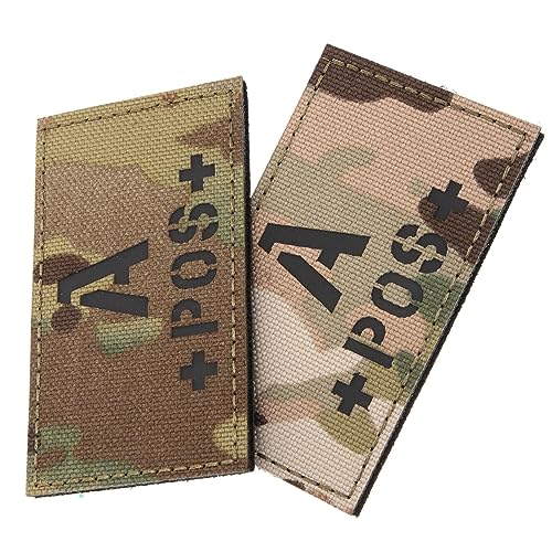 SOIMISS 2 Stück Reflektierender Blutgruppen Aufnäher Militärischer Camouflage Patch Robustem Ir Sichtbarkeit für Uniformen Ausrüstung Taktische Westen und Notfallsituationen von SOIMISS