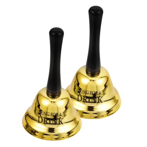 SOIMISS 2 Stück Restaurant Tischglocke Retro Handglocken für Bar und Party Ergonomisches Design Laut und Hochwertige Verarbeitung Goldene Drink Glocken SOIMISS 2 Stück Restaurant Tischglocke Retro Handglocken für Bar und Party Ergonomisches Design Laut und Hochwertige Verarbeitung Goldene Drink Glocken von SOIMISS
