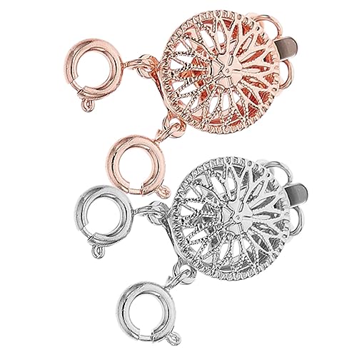 SOIMISS 2 Stück Schmuckverbindungsverschlüsse Dekorative Kettenverschlüsse für und Armbänder Roségold und Silber für DIY Schmuckherstellung von SOIMISS
