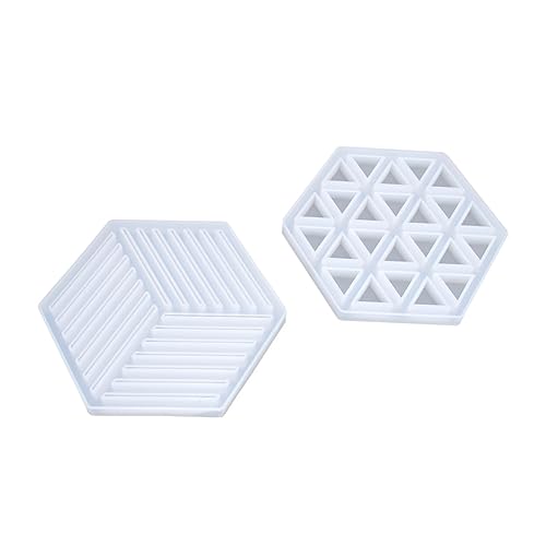 SOIMISS 2 Stück Silikonformen für DIY Projekte Teiliges Hexagon Muster für Epoxidharz Fondant Kuchen und Bastelarbeiten Hitzebeständig Leicht zu Reinigen und Sicher der Anwendung von SOIMISS