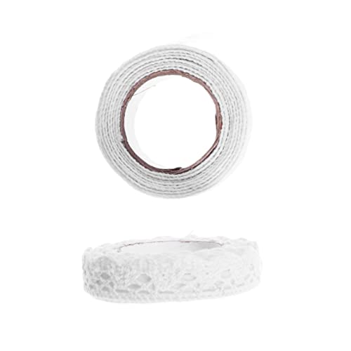 SOIMISS 2 Stück Spitze Klebeband Klebstoff Dekoratives Klebeband Basteln Klebrig Handwerk Bastelband Scrapbooking-spitze Selbstklebender Spitzenband Dekoratives Spitzenband Weiß von SOIMISS