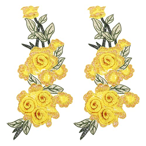 SOIMISS 2 Stück Teiliges DIY Blumenstickerei Patches Wasserlösliche Applikationen für Kleidung Flicken für Jeans Kleider und Handarbeiten von SOIMISS