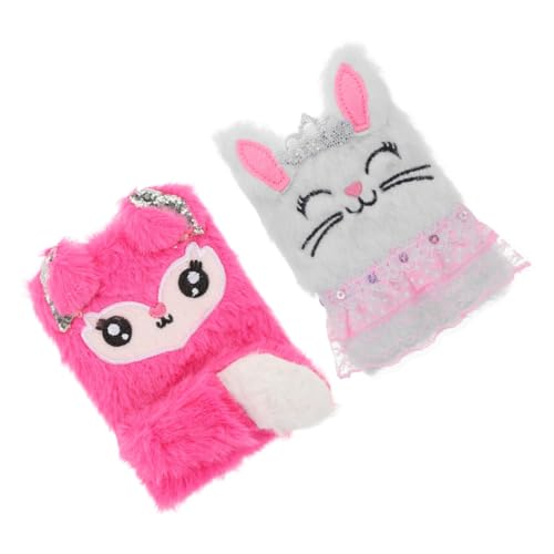 SOIMISS 2 Stück Teiliges Flauschiges Mädchen Tagebuch mit Plüschcover Niedliches Notizbuch für Leicht Tragbar Weicher Bezug für Mädchen Mini Taschenformat Weißer Hase Rosafarbener Fuchs SOIMISS 2 Stück Teiliges Flauschiges Mädchen Tagebuch mit Plüschcover Niedliches Notizbuch für Leicht Tragbar Weicher Bezug für Mädchen Mini Taschenformat Weißer Hase Rosafarbener Fuchs von SOIMISS