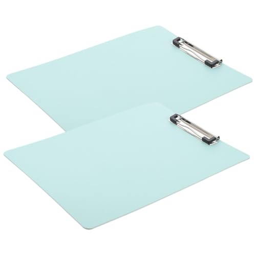 SOIMISS 2 Stück Teiliges Klemmbrett Vielseitiges Schreibbrett aus Langlebigem PP und Aluminium Leichtes Büro Schreib clip board in Hellgrün für Büro Schule und Konferenzen von SOIMISS