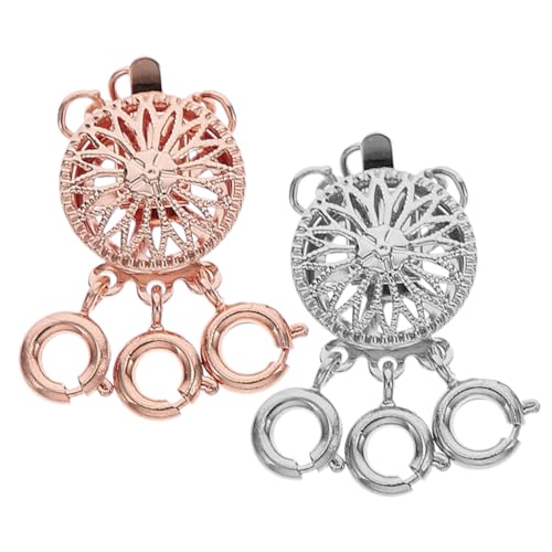 SOIMISS 2 Stück Teiliges Schmuckverschluss Halsketten und Armbänder Mehrlagige Verbindungselemente Langlebige Glänzende DIY Schmuckzubehör Geeignet für Damenhalsketten und Reparaturen SOIMISS 2 Stück Teiliges Schmuckverschluss Halsketten und Armbänder Mehrlagige Verbindungselemente Langlebige Glänzende DIY Schmuckzubehör Geeignet für Damenhalsketten und Reparaturen von SOIMISS