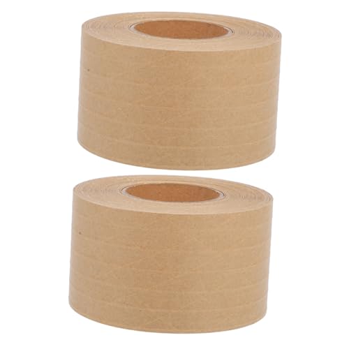 SOIMISS 2 Stück Teiliges Verstärktes Braunes Gummiertes Kraftpapier Klebeband Faserverstärkt Reißfest Handreißbar Wasseraktiviertes Verpackungsband für Kartons Vielseitig Einsetzbar für von SOIMISS