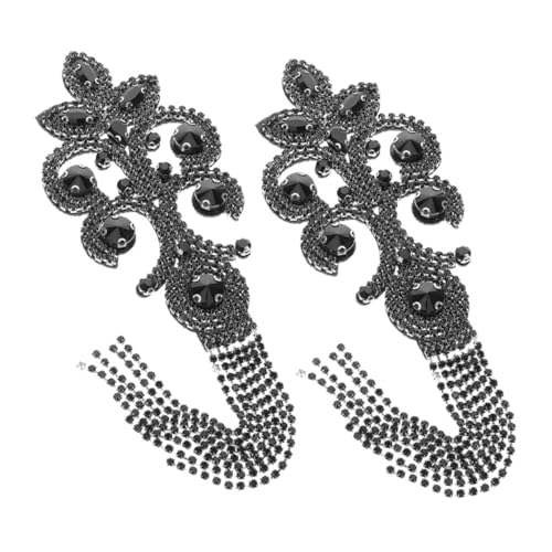 SOIMISS 2 Stück Teiliges Vintage Schulterapplikationen mit Strassperlen und Quasten Handgefertigte Flexible Modeaccessoires zum Aufnähen Blazer Jacken und Kleider Stilvolle SOIMISS 2 Stück Teiliges Vintage Schulterapplikationen mit Strassperlen und Quasten Handgefertigte Flexible Modeaccessoires zum Aufnähen Blazer Jacken und Kleider Stilvolle von SOIMISS