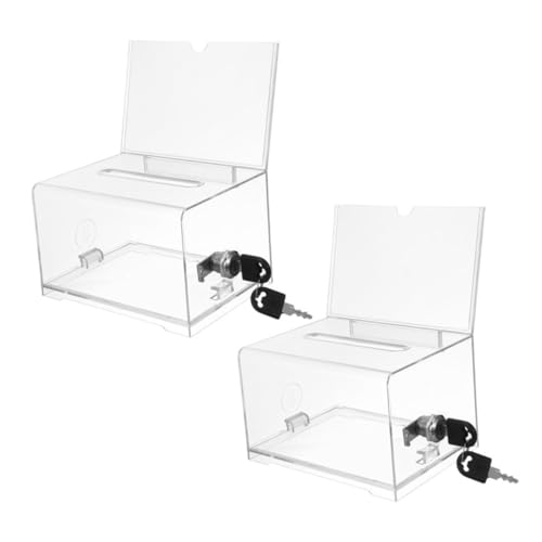 SOIMISS 2 Stück Transparente Acryl Spendenbox Teilig für Büro Veranstaltungen Leicht Stabil und Einfach zu Reinigen für Abstimmungen Spenden und Visitenkarten Aufbewahrung SOIMISS 2 Stück Transparente Acryl Spendenbox Teilig für Büro Veranstaltungen Leicht Stabil und Einfach zu Reinigen für Abstimmungen Spenden und Visitenkarten Aufbewahrung von SOIMISS