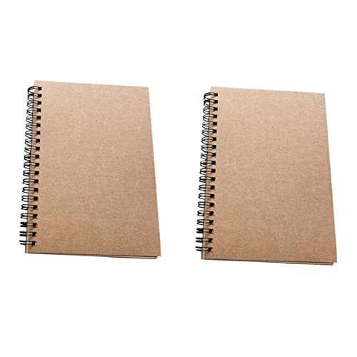 SOIMISS 2 Stück Vintage Kraftpapier Notizbuch Spiralblock für Zeichnungen und Skizzen Leere für DIY Geeignet für Erwachsene von SOIMISS