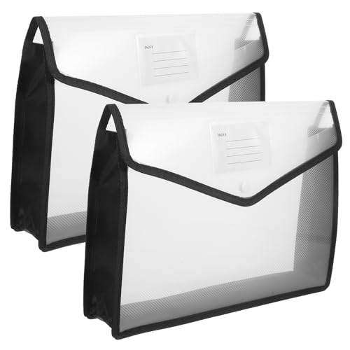 SOIMISS 2 Stück Wasserdichte Dokumententasche Transparente Aufbewahrungsmappe für Verträge Quittungen und Wichtige Unterlagen Leicht und Tragbar für Büro und Reisen von SOIMISS