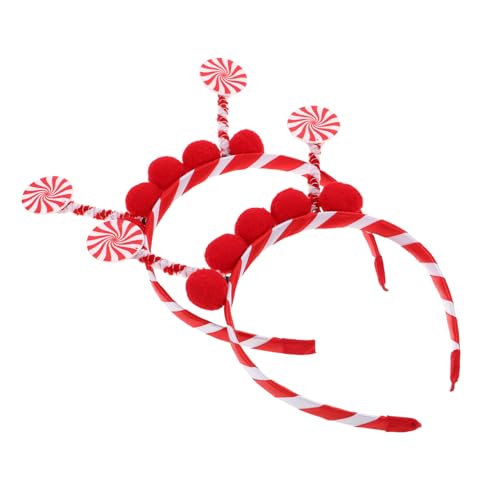 SOIMISS 2 Stück Weihnachts Lollipop Haarreifen mit Pompoms Weiche Candy Cane Haarbänder für Dekorative Halloween und Weihnachts Kopfschmuck Leichtes Party Zubehör für Karneval und Kostüm SOIMISS 2 Stück Weihnachts Lollipop Haarreifen mit Pompoms Weiche Candy Cane Haarbänder für Dekorative Halloween und Weihnachts Kopfschmuck Leichtes Party Zubehör für Karneval und Kostüm von SOIMISS