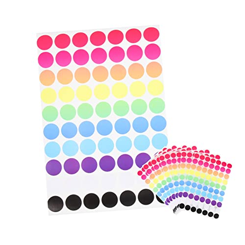SOIMISS 20 Blatt Farbige Punktaufkleber Selbstklebende Runde Etiketten für Klassifizierung Organisation DIY Projekte für Büro Schule und Zuhause von SOIMISS