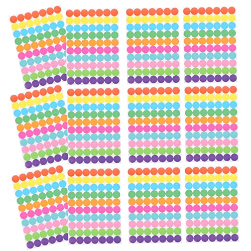 SOIMISS 20 Blatt Punktetikett Farbig Kreise Punktaufkleber Aufkleber Mit Farbetiketten Dot -aufkleber Aufkleber Für Runde Aufkleber Klein Runden Kreis Aufkleber Papier von SOIMISS