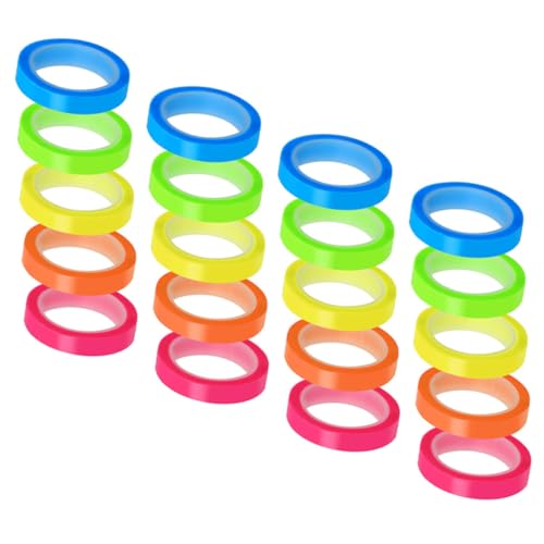 SOIMISS 20 Rollen Transparente Haushalts Page Marker Klebezettel Farben Breit Multifunktionale Haftstreifen für Büro Schule und Zuhause Praktische Kompakte Buch Tabs von SOIMISS