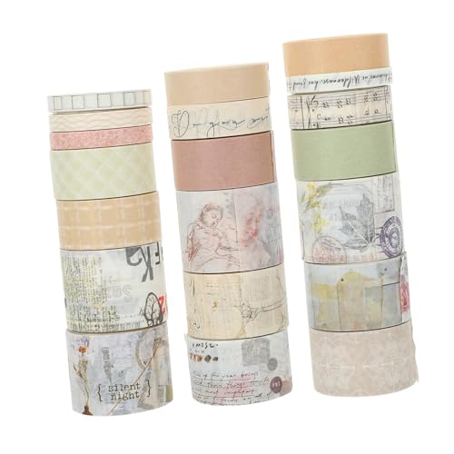 SOIMISS 20 Rollen Vintage Washi Tapes Dekoratives Klebeband für Scrapbooking Tagebuch und Geschenkverpackung Leicht Abreißbar Rückstandsfrei Vielseitig Einsetzbar für DIY Bastelbedarf SOIMISS 20 Rollen Vintage Washi Tapes Dekoratives Klebeband für Scrapbooking Tagebuch und Geschenkverpackung Leicht Abreißbar Rückstandsfrei Vielseitig Einsetzbar für DIY Bastelbedarf von SOIMISS