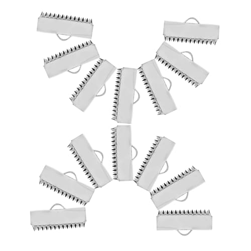 SOIMISS 20 Stück Crimp Endkappen mit Zähnen Edelstahl Schmuckverbinder für Lederband Flachband Kordel Endkappen DIY Armband Halsketten Verschluss Zubehör SOIMISS 20 Stück Crimp Endkappen mit Zähnen Edelstahl Schmuckverbinder für Lederband Flachband Kordel Endkappen DIY Armband Halsketten Verschluss Zubehör von SOIMISS