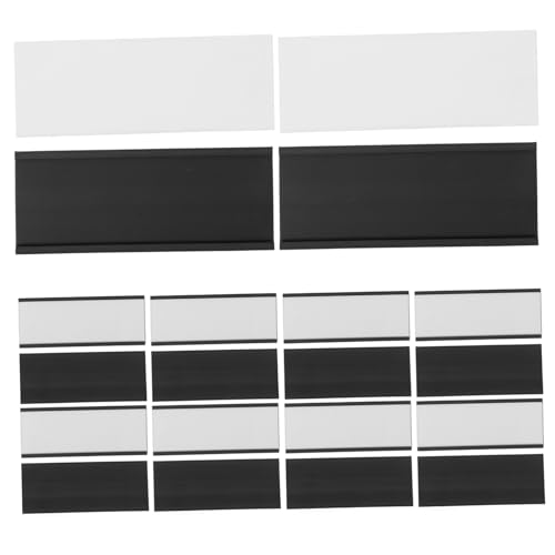 SOIMISS 20 Stück Etikettenhalter Inhaber für Schwarz Schublade Karte Etiketthalter Metall magnetische Etiketthalter Magnetzeichenhalter Channel -Etikett -Klemme Weicher Magnet aus Gummi von SOIMISS