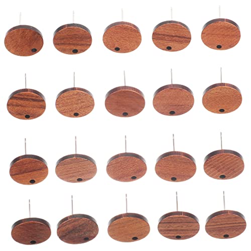 SOIMISS 20 Stück Holz Ohrstecker DIY Ohrringe Bastelmaterialien für Schmuckherstellung Glatte Oberfläche Leichtes Design für Anfänger und Profis von SOIMISS