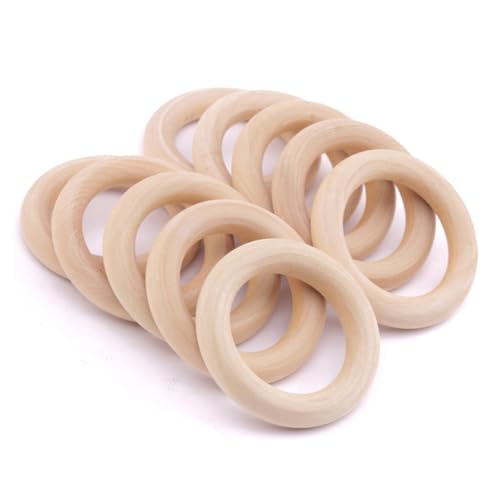 SOIMISS 20 Stück Holzringe zum Basteln DIY Holzring Anhänger Glatte Holzringe für Kreative Wanddekoration und Schmuckprojekte von SOIMISS