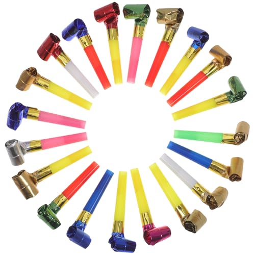 SOIMISS 20 Stück Kinderpfeife für Kinderpartys Parteischreier Anrufer Pfeifen pfeift Party süße Pfeife für Party Blow Piples ausblasen Partypfeife Zufällige Farbe von SOIMISS