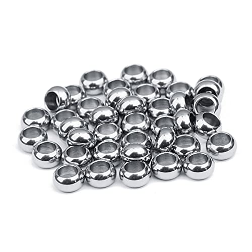 SOIMISS 20 Stück Perlen mit Großem Loch Runde Spacer Perlen für DIY Schmuckherstellung für Armbänder und Ohrringe Durchmesser Loch Silber SOIMISS 20 Stück Perlen mit Großem Loch Runde Spacer Perlen für DIY Schmuckherstellung für Armbänder und Ohrringe Durchmesser Loch Silber von SOIMISS