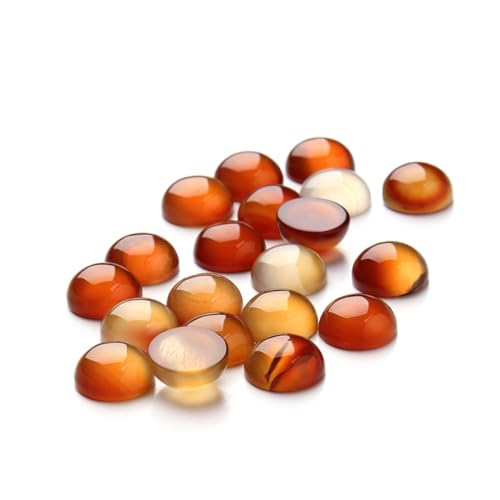 SOIMISS 20 Stück Rote Karneol Cabochons Halbrund Schmucksteine für DIY Schmuckherstellung Armbänder Schlüsselanhänger Basteln Natürliche Edelstein Patches von SOIMISS