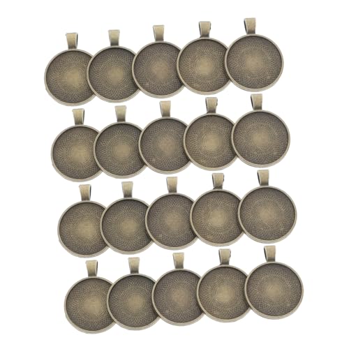 SOIMISS 20 Stück Runde Anhänger Basis Trays Teiliges für DIY Schmuckherstellung Robuste Lünette Fassung für Schlüsselanhänger und Armband Bastelprojekte SOIMISS 20 Stück Runde Anhänger Basis Trays Teiliges für DIY Schmuckherstellung Robuste Lünette Fassung für Schlüsselanhänger und Armband Bastelprojekte von SOIMISS