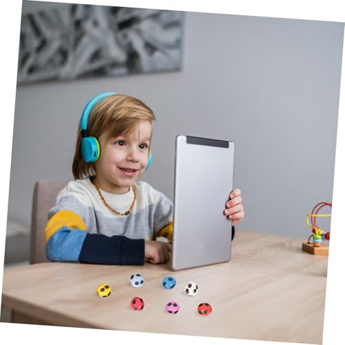 SOIMISS 20 Stück Teiliges Bunte Gummibälle Springende Gummibälle aus Synthetischem Gummi Kinderfreundlich Geruchlos Langlebig mit Fußballmuster für Drinnen und Draußen für Zufällige Farbe von SOIMISS
