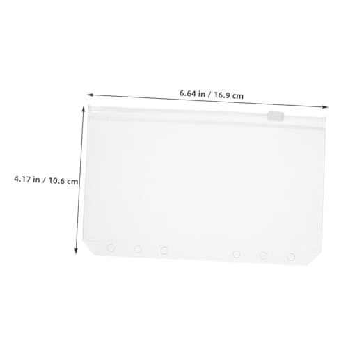SOIMISS 20 Stück Teiliges Einsteckfach mit Reißverschluss für Ringbücher Transparente Organizer Tasche für Budget Umschläge Karten Belege Vielseitige Lose Aufbewahrung für Planer und von SOIMISS
