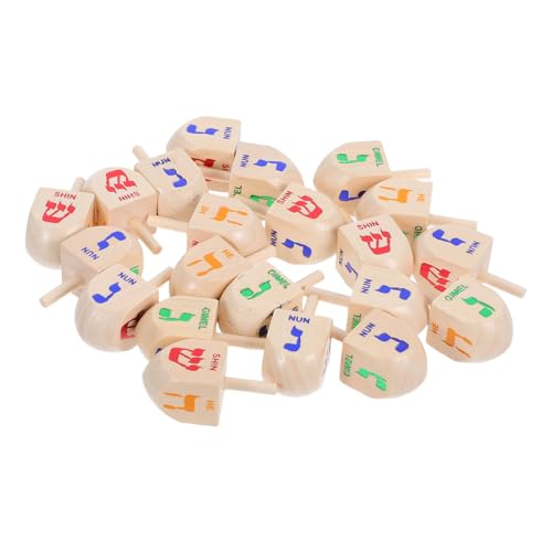 SOIMISS 20 Stück Teiliges Holz Dreidel Chanukka Traditionelle Handpolierte Holz Kreisel für Familienfeiern Lernspielzeug Religionsspielzeug für Festliche Spiele und Klassenzimmer SOIMISS 20 Stück Teiliges Holz Dreidel Chanukka Traditionelle Handpolierte Holz Kreisel für Familienfeiern Lernspielzeug Religionsspielzeug für Festliche Spiele und Klassenzimmer von SOIMISS