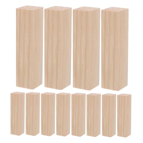 SOIMISS 20 Stück Teiliges Holzklötze aus Robustem Kiefernholz Unbehandelte Holzblöcke zum Schnitzen und Basteln DIY Holzstücke für Anfänger und Kreative Heimdekoration von SOIMISS