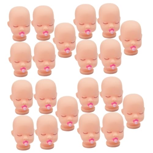 SOIMISS 20 Stück Teiliges Kleine Vinyl puppenköpfe DIY Material für Plüschpuppen Schlüsselanhänger Bastelzubehör für Puppenhaus Dekoration und Handgemachte Puppenprojekte von SOIMISS