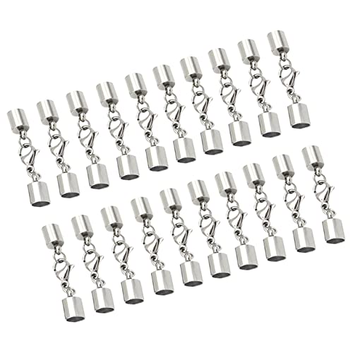 SOIMISS 20 Stück Teiliges Lederband Verschluss mit Lobster Clasp Robuster Schmuckverschluss für Armband und Halskette Loch Einfach zu Bedienen Langlebig für DIY Schmuckherstellung SOIMISS 20 Stück Teiliges Lederband Verschluss mit Lobster Clasp Robuster Schmuckverschluss für Armband und Halskette Loch Einfach zu Bedienen Langlebig für DIY Schmuckherstellung von SOIMISS