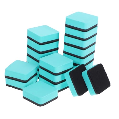 SOIMISS 20 Stück Teiliges Magnetisches Whiteboard-Radiergummi Rückstandsfrei Sauber Ergonomisch für Klassenzimmer Büro Schule Wiederverwendbare Kleine Kreidetafel Wischer Starke Haftung von SOIMISS