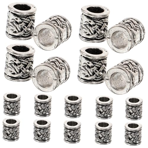 SOIMISS 20 Stück Teiliges Metall Spacer Perlen für Schmuckherstellung Silberfarbene Bartperlen mit Runde Zwischenperlen für Armbänder und Halsketten DIY Glatte Oberfläche Einfache SOIMISS 20 Stück Teiliges Metall Spacer Perlen für Schmuckherstellung Silberfarbene Bartperlen mit Runde Zwischenperlen für Armbänder und Halsketten DIY Glatte Oberfläche Einfache von SOIMISS