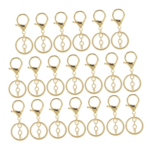 SOIMISS 20 Stück Teiliges Metall lobster verschlüsse mit Kette Robuste Eisen karabinerhaken für DIY Schlüsselanhänger Kleine Schlüsselringe Langlebige Metallclips für Schmuckherstellung von SOIMISS