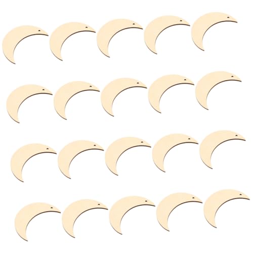 SOIMISS 20 Stück Teiliges Mondförmige Holzscheiben aus Naturholz Glatte Unvollendete DIY Bastelchips zum Bemalen Leichte Langlebige Holzausschnitte für Kreative und Handwerksprojekte SOIMISS 20 Stück Teiliges Mondförmige Holzscheiben aus Naturholz Glatte Unvollendete DIY Bastelchips zum Bemalen Leichte Langlebige Holzausschnitte für Kreative und Handwerksprojekte von SOIMISS