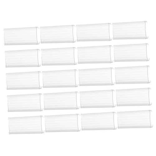 SOIMISS 20 Stück Teiliges Transparentes Preisschildhalter aus PVC Kartenschlitz Vielseitig Einsetzbar für Supermarktregale Einfache Montage Langlebig und Platzsparend von SOIMISS