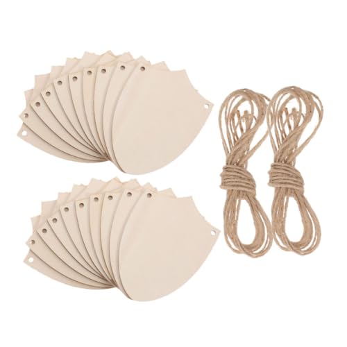 SOIMISS 20 Stück Teiliges Unvollendete Holzschildanhänger Handliche DIY Holzschilde zum Bemalen und Dekorieren Natürliche Holzschild Cutouts für Kreative Bastelprojekte und Stilvolle von SOIMISS