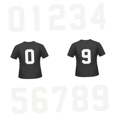 SOIMISS 20 Stück Teiliges Weiße Bügelzahlen für Textilien Strapazierfähige DIY Aufbügler für Kleidung T shirts Jeans Jacken Rucksäcke Praktische Dekorations patches zur Kreativen von SOIMISS