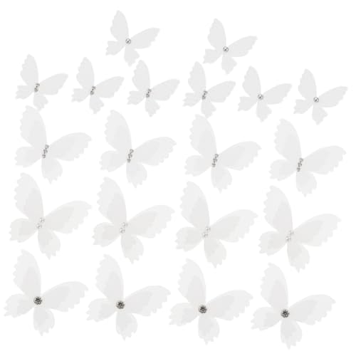 SOIMISS 20 Stück Teiliges Weiße Organza Schmetterlinge mit Perlen Doppellagige DIY Applikationen Stickerei Patches für Kleidung Hochzeitsdeko und Nähzubehör SOIMISS 20 Stück Teiliges Weiße Organza Schmetterlinge mit Perlen Doppellagige DIY Applikationen Stickerei Patches für Kleidung Hochzeitsdeko und Nähzubehör von SOIMISS