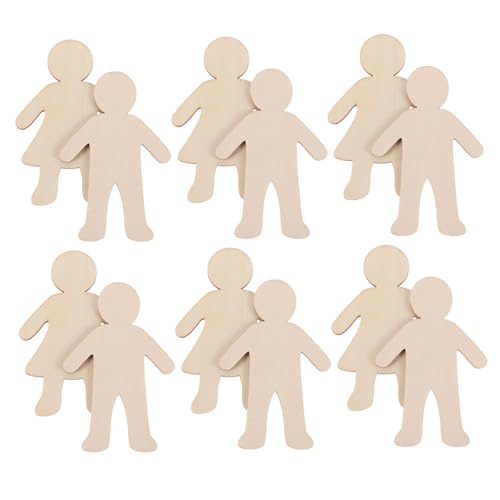 SOIMISS 20 Stück Unlackierte Diy Bastelstücke zum Malen Jungen Mädchen Ausstecher für Kreative Projekte Holzmaterialien für Malerei und Kunsthandwerk von SOIMISS