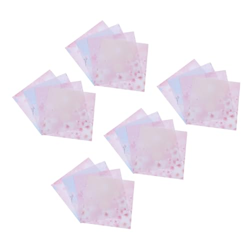 SOIMISS 200 Blatt Quadratisches DIY Bastelpapier mit Kirschblütenmuster Doppelseitig Bedrucktes Faltpapier Geeignet für Origami Bastelprojekte Kinderhandwerk und Dekoration von SOIMISS
