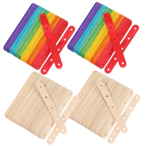 SOIMISS 200 Stk. Bastelhölzer aus Holz mit Löchern Fach Gelocht Naturfarbene Bunte Eisstiele Vielseitig für DIY Bastelarbeiten Leichte Robuste Stäbchen für Kreative Projekte SOIMISS 200 Stk. Bastelhölzer aus Holz mit Löchern Fach Gelocht Naturfarbene Bunte Eisstiele Vielseitig für DIY Bastelarbeiten Leichte Robuste Stäbchen für Kreative Projekte von SOIMISS