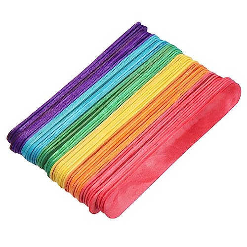 SOIMISS 200 Stück Bunte DIY Popsicle Sticks Holzstäbchen für Eiscreme Bastelprojekte Leicht Handlich für Feste von SOIMISS